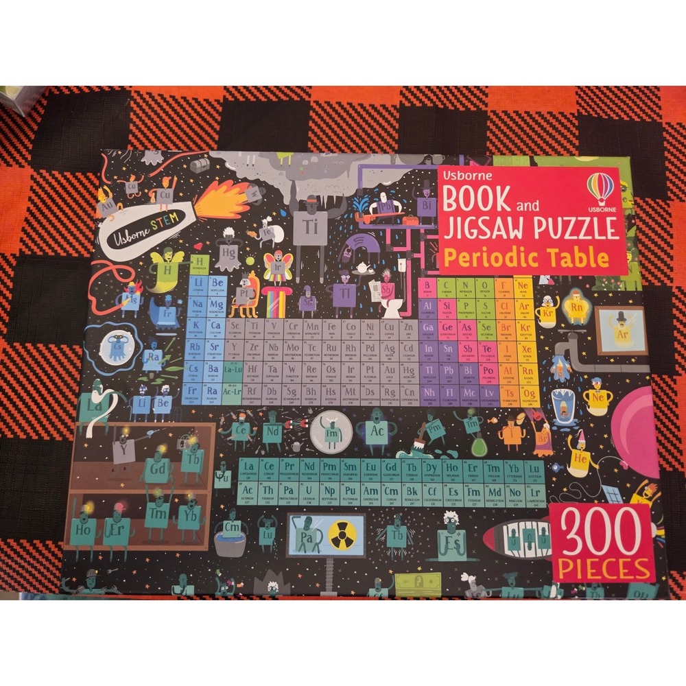 Usborne STEM Periodic Table Book and Jigsaw Puzzle 300 Pieces Shaw Nielsen New